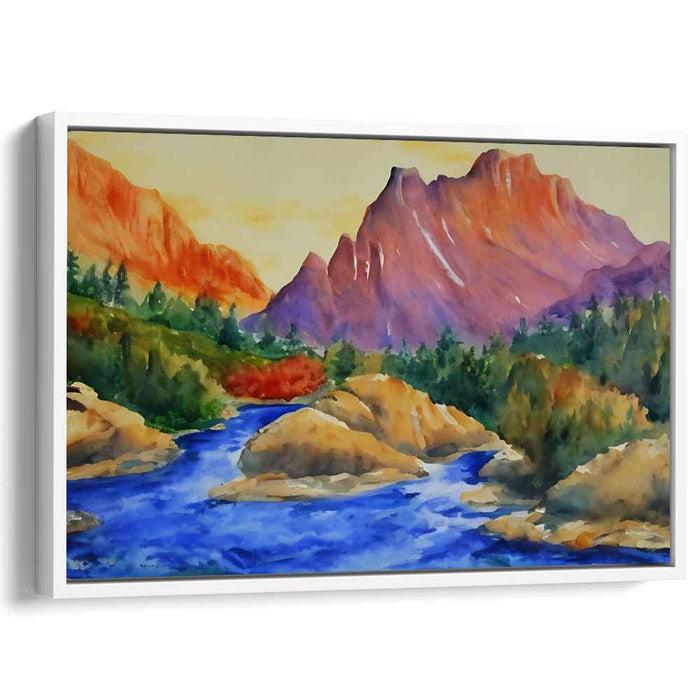Watercolor Rocky Mountains #131