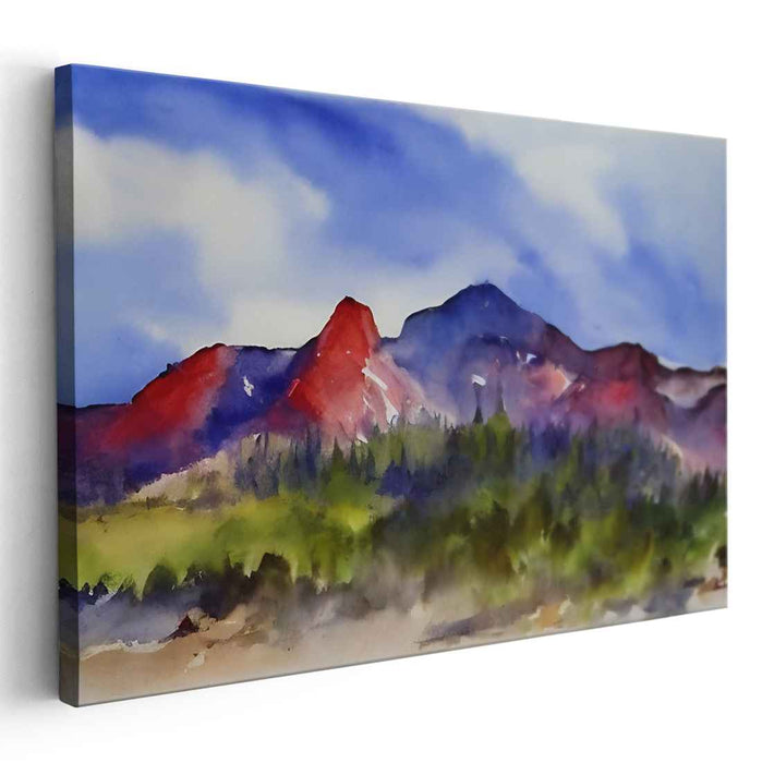 Watercolor Rocky Mountains #132
