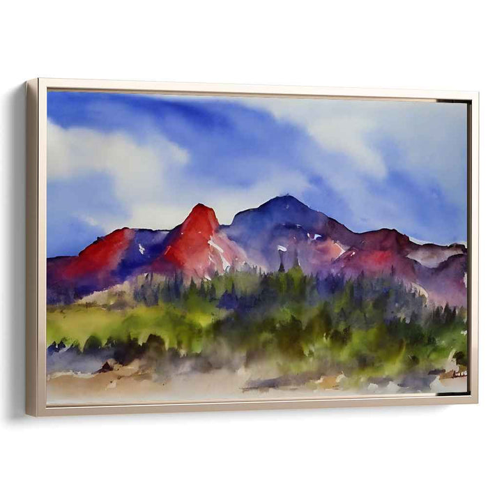 Watercolor Rocky Mountains #132