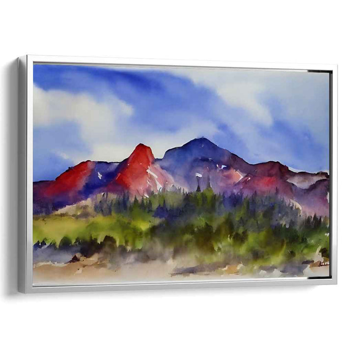 Watercolor Rocky Mountains #132