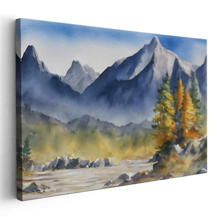 Watercolor Rocky Mountains #133