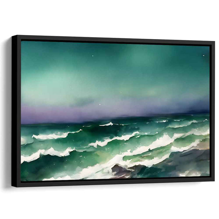 Aquamarine Seabed: Turquoise Ocean Canvas Art Print