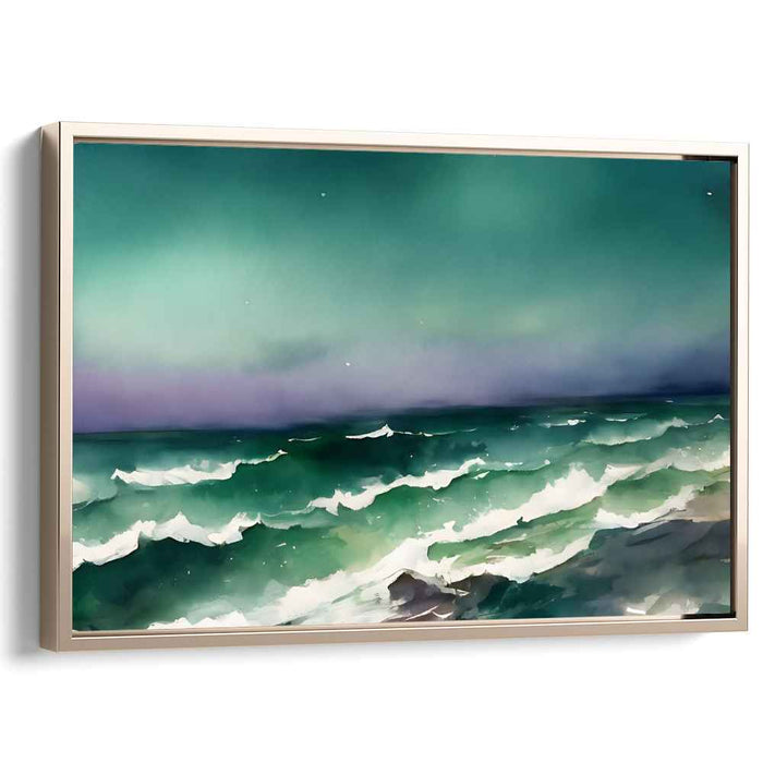 Aquamarine Seabed: Turquoise Ocean Canvas Art Print