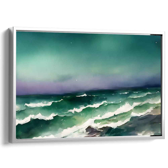 Aquamarine Seabed: Turquoise Ocean Canvas Art Print