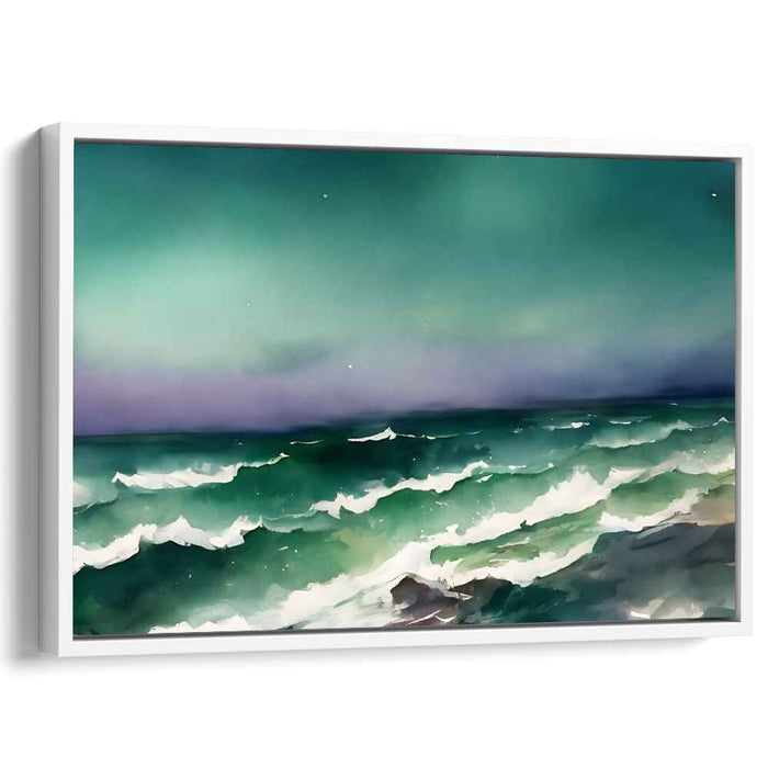Aquamarine Seabed: Turquoise Ocean Canvas Art Print
