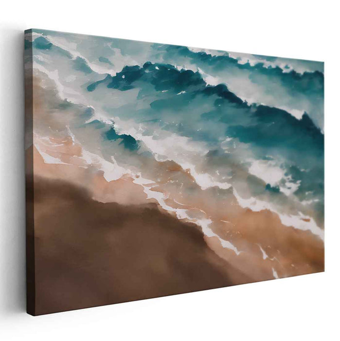 Ocean Serenity: Tranquil Ocean Waves Canvas Art Print