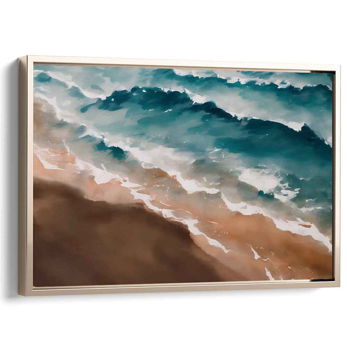 Ocean Serenity: Tranquil Ocean Waves Canvas Art Print