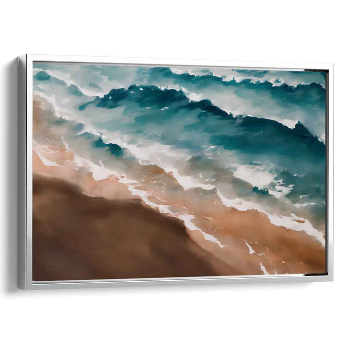 Ocean Serenity: Tranquil Ocean Waves Canvas Art Print