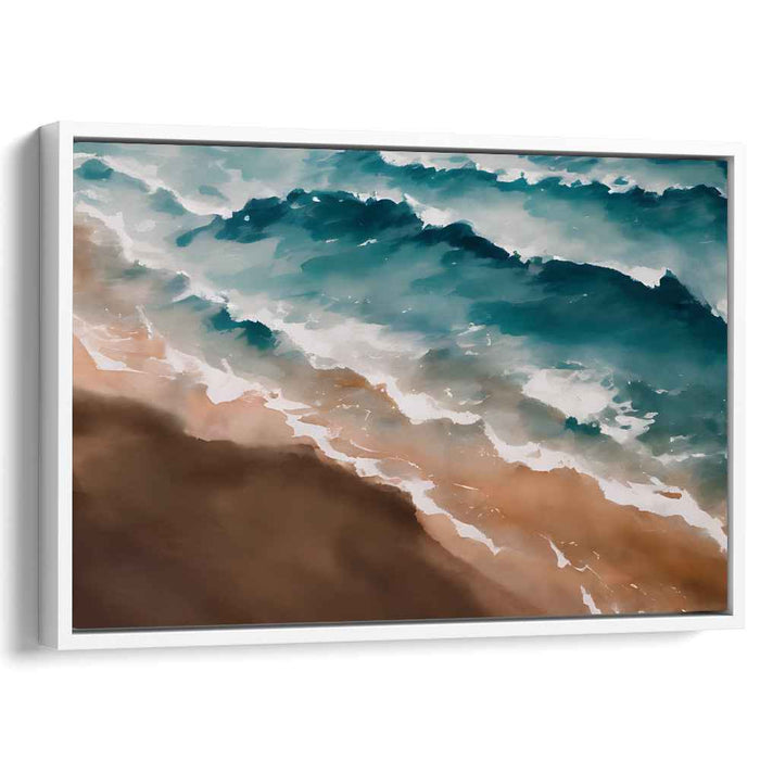 Ocean Serenity: Tranquil Ocean Waves Canvas Art Print
