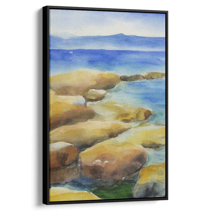 Seaside Dunes Symphony: Watercolor Coastal Landscape