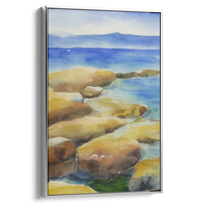 Seaside Dunes Symphony: Watercolor Coastal Landscape