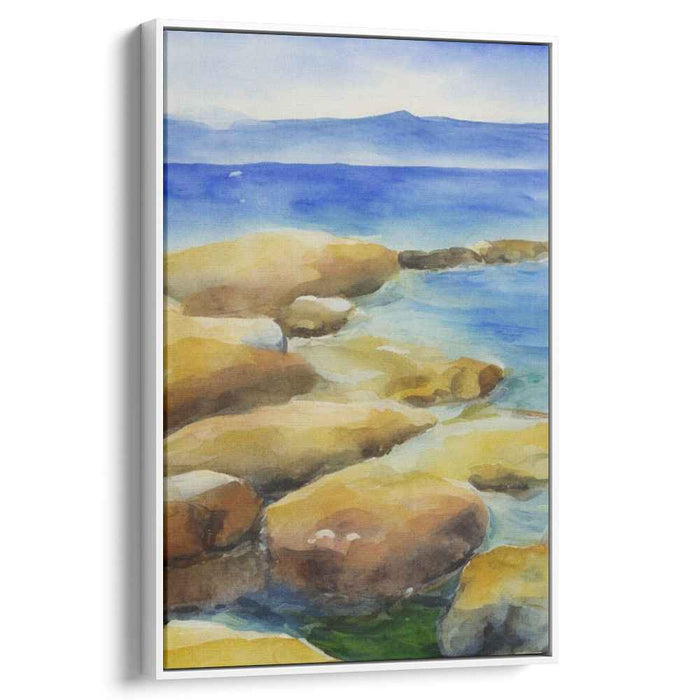 Seaside Dunes Symphony: Watercolor Coastal Landscape
