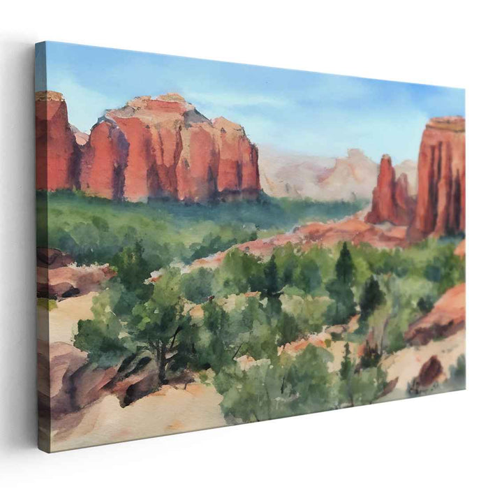Solitude Sands: Serene Desert Landscape Canvas Art Print