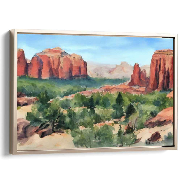 Solitude Sands: Serene Desert Landscape Canvas Art Print