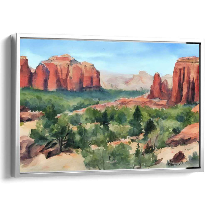 Solitude Sands: Serene Desert Landscape Canvas Art Print