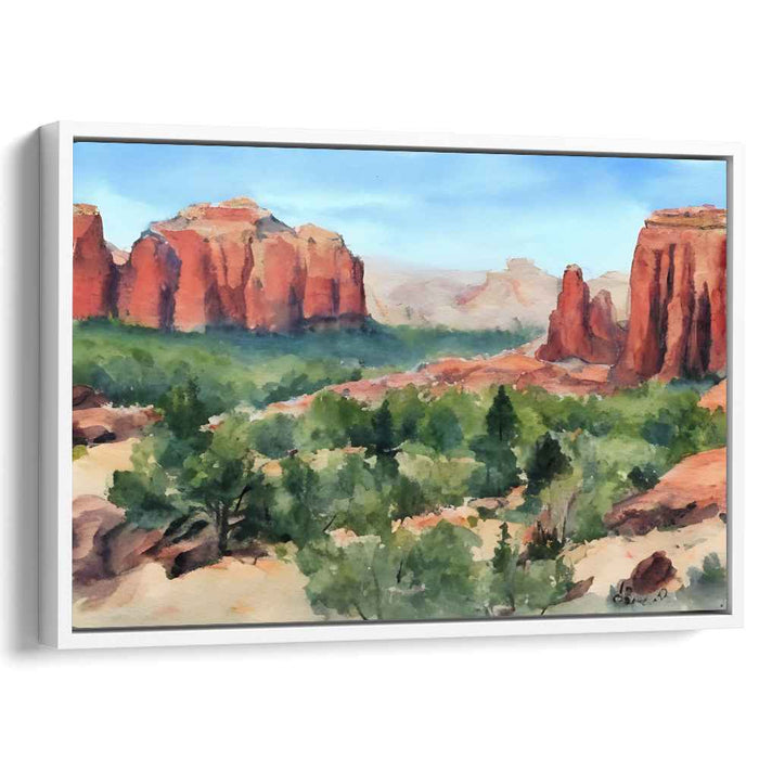 Solitude Sands: Serene Desert Landscape Canvas Art Print