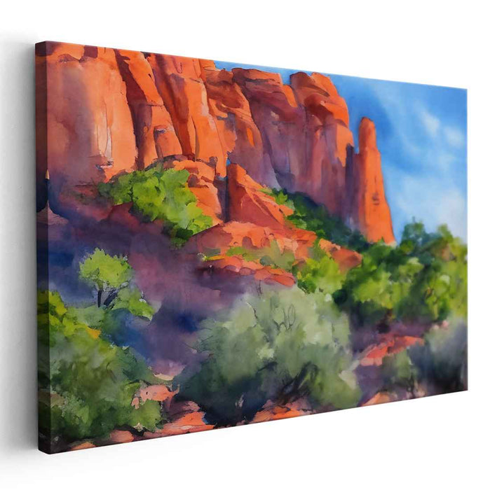 Watercolor Sedona Red Rocks #110