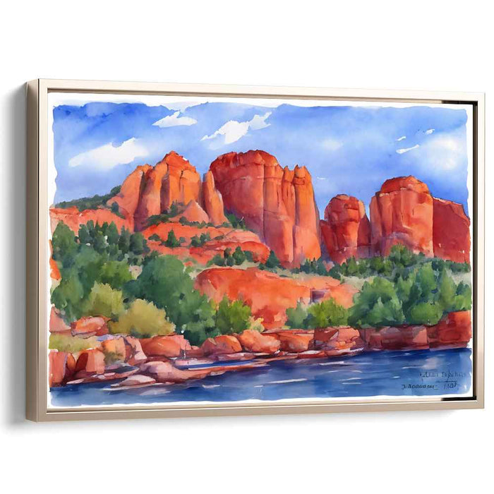 Watercolor Sedona Red Rocks #112