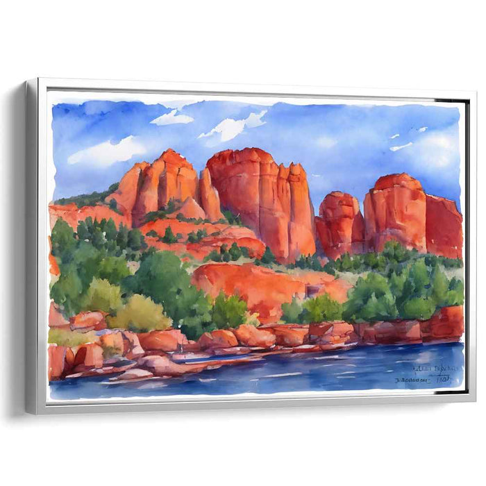 Watercolor Sedona Red Rocks #112
