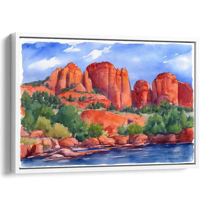 Watercolor Sedona Red Rocks #112