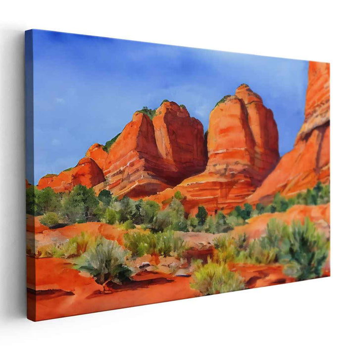 Watercolor Sedona Red Rocks #116