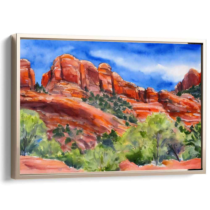 Watercolor Sedona Red Rocks #118