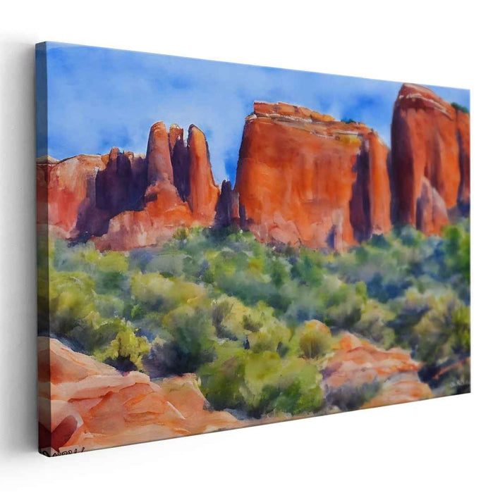 Watercolor Sedona Red Rocks #121
