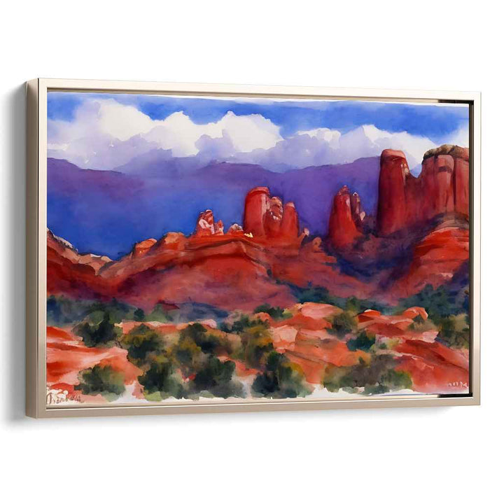 Watercolor Sedona Red Rocks #122