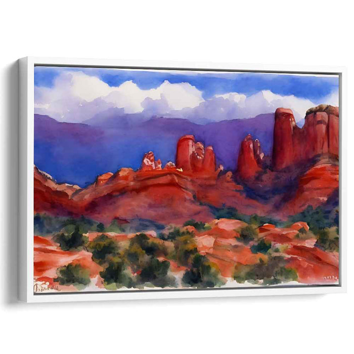 Watercolor Sedona Red Rocks #122