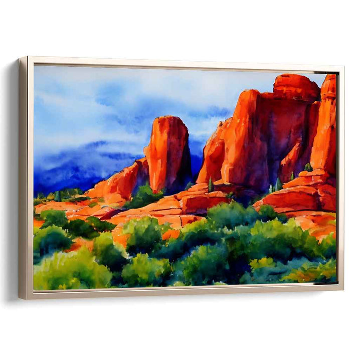 Watercolor Sedona Red Rocks #124