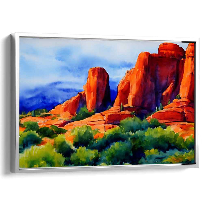 Watercolor Sedona Red Rocks #124