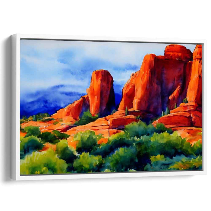 Watercolor Sedona Red Rocks #124