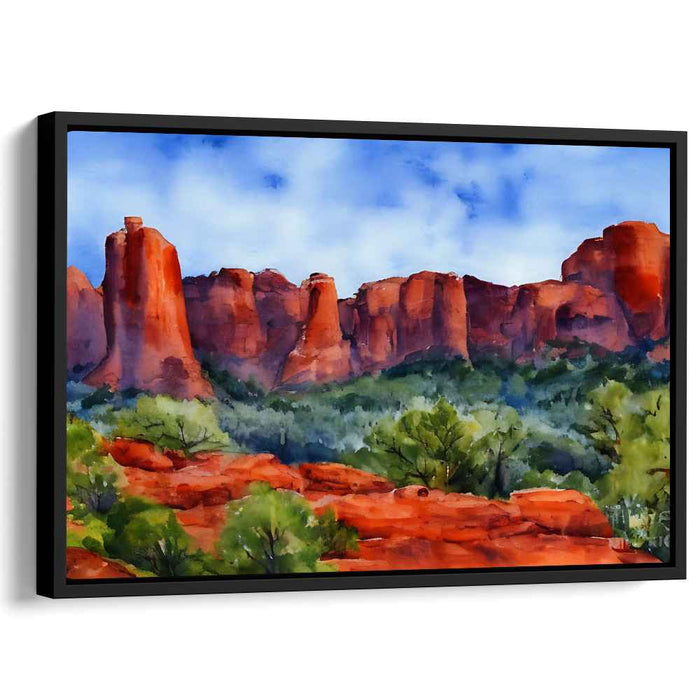 Watercolor Sedona Red Rocks #125
