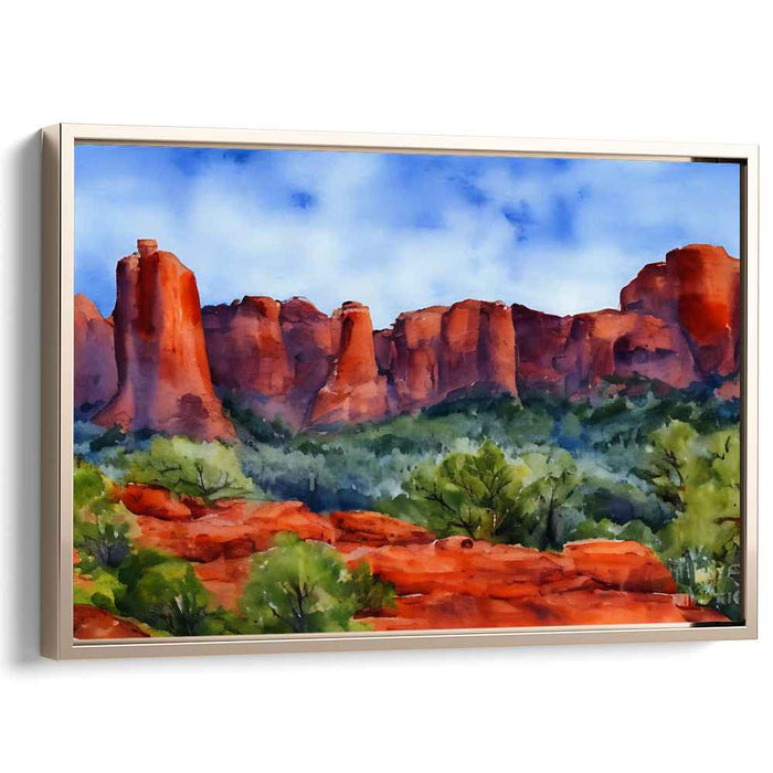 Watercolor Sedona Red Rocks #125