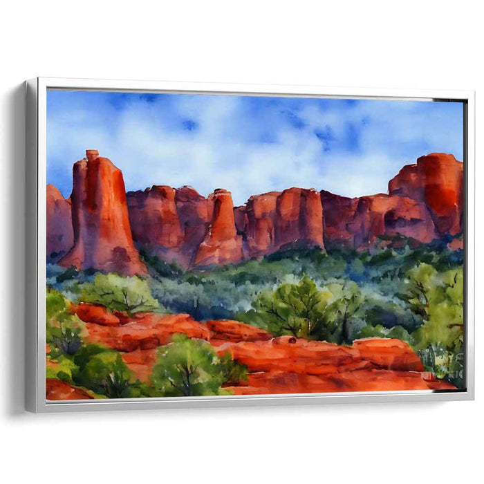 Watercolor Sedona Red Rocks #125