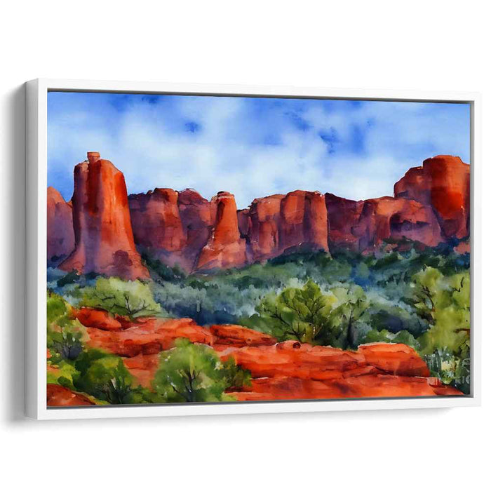 Watercolor Sedona Red Rocks #125
