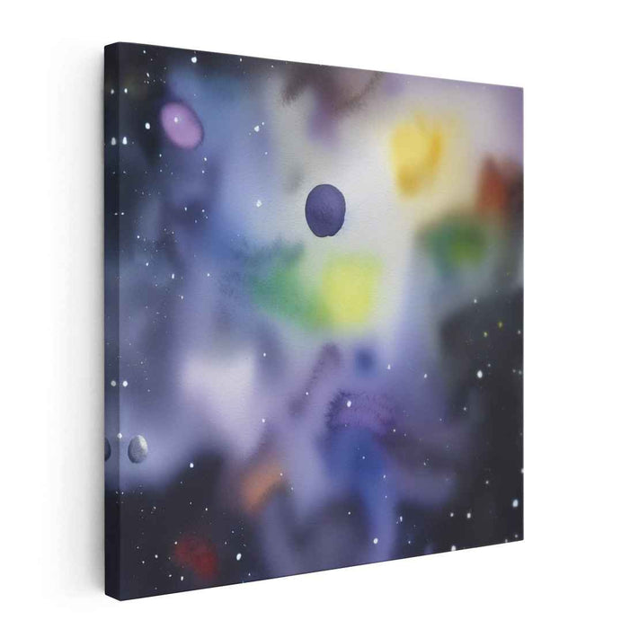 Celestial Nebula Symphony: Abstract Galactic Canvas Art Print