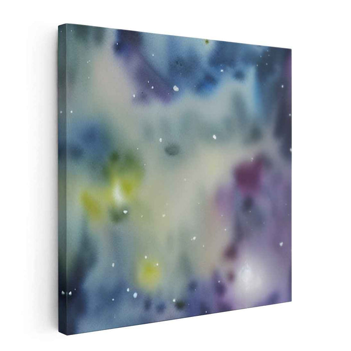 Stardust Whispers in Watercolor: Ethereal Watercolor Galaxy Canvas Art Print