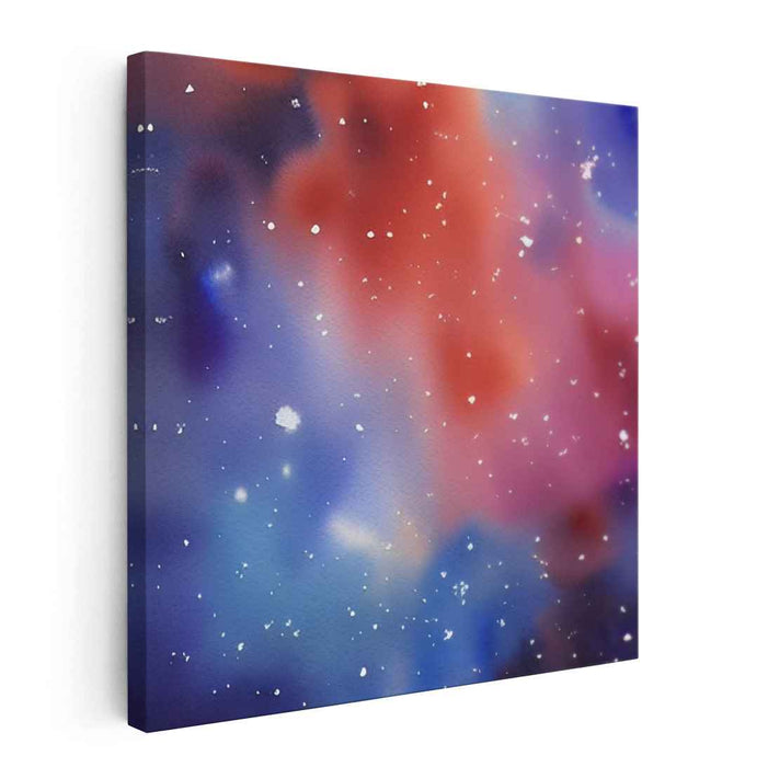 Quantum Realm Revelations: Abstract Cosmic Nebula Canvas Art Print