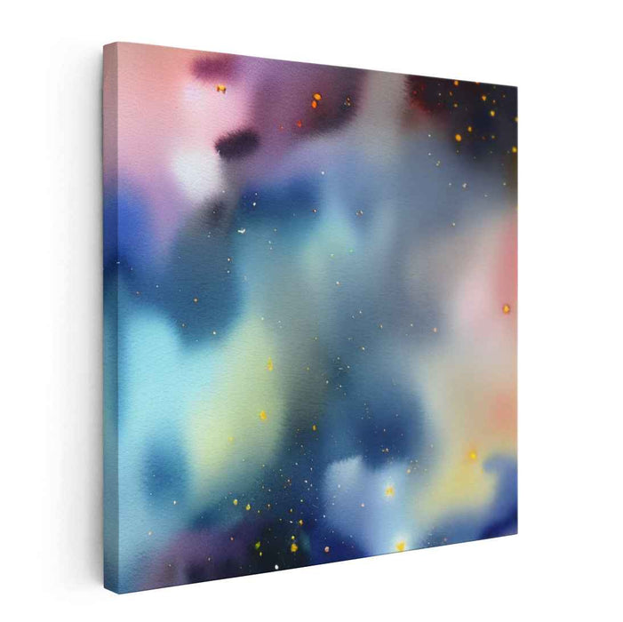 Ethereal Cosmic Symphony: Abstract Nebula Canvas Art Print