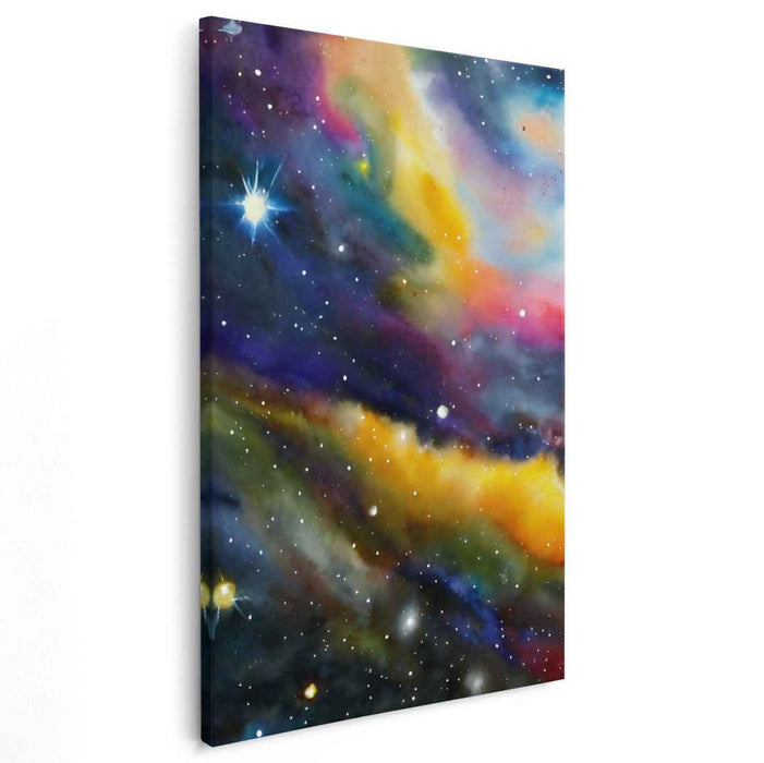 Nebula Drift: Abstract Cosmic Nebula Canvas Art Print
