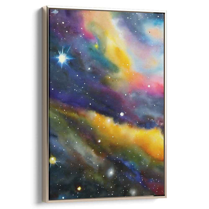 Nebula Drift: Abstract Cosmic Nebula Canvas Art Print