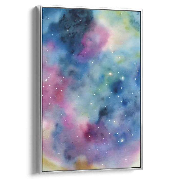 Celestial Ripples: Abstract Watercolor Galaxy Canvas Art Print