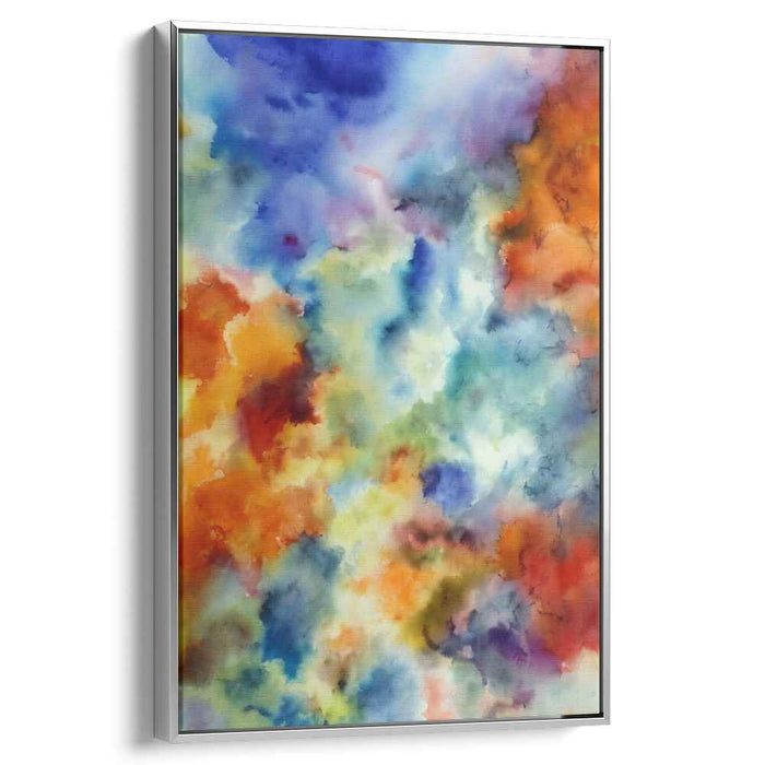 Chaos in Color Splash: Abstract Watercolor Explosion Canvas Art Print