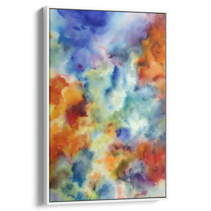 Chaos in Color Splash: Abstract Watercolor Explosion Canvas Art Print