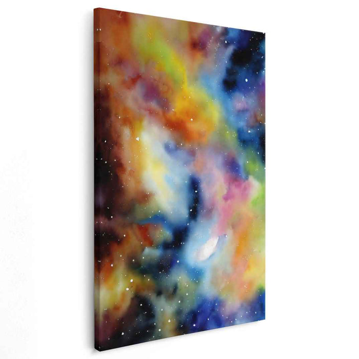 Galactic Symphony Dance: Abstract Nebula Canvas Art Print