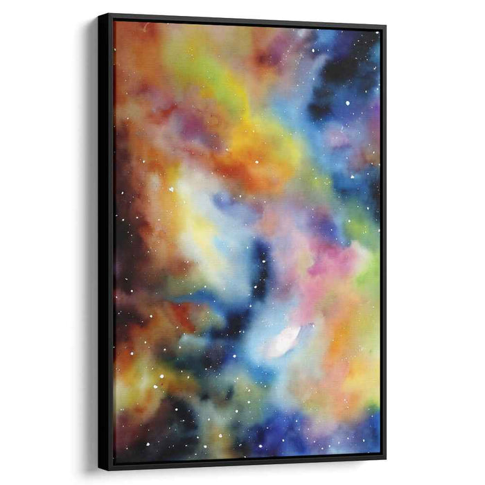 Galactic Symphony Dance: Abstract Nebula Canvas Art Print