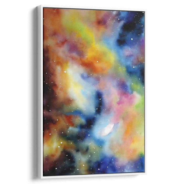 Galactic Symphony Dance: Abstract Nebula Canvas Art Print