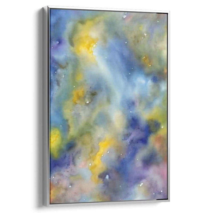 Cosmic Dreamscape Dance: Abstract Watercolor Nebula Art Print