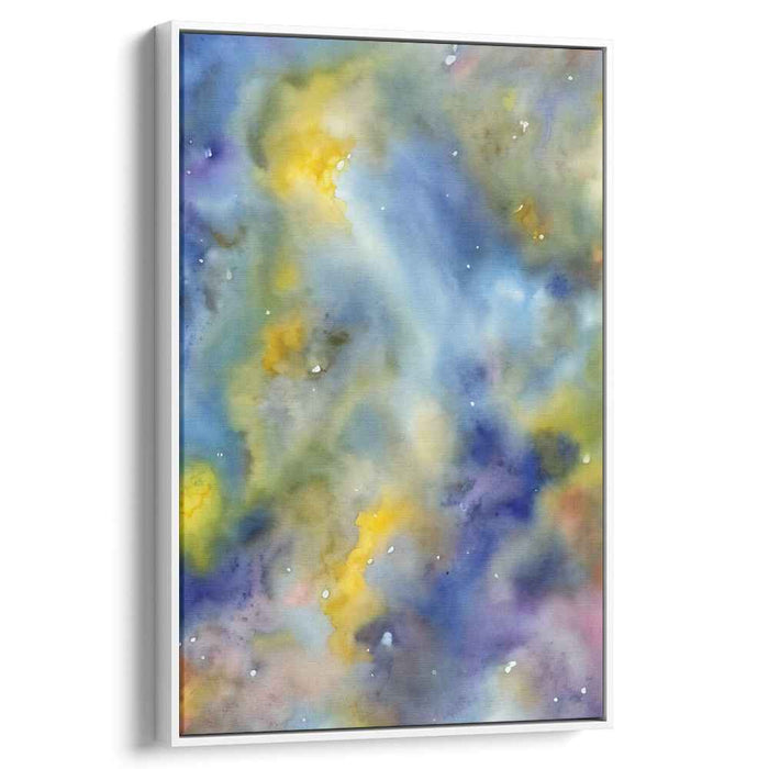 Cosmic Dreamscape Dance: Abstract Watercolor Nebula Art Print
